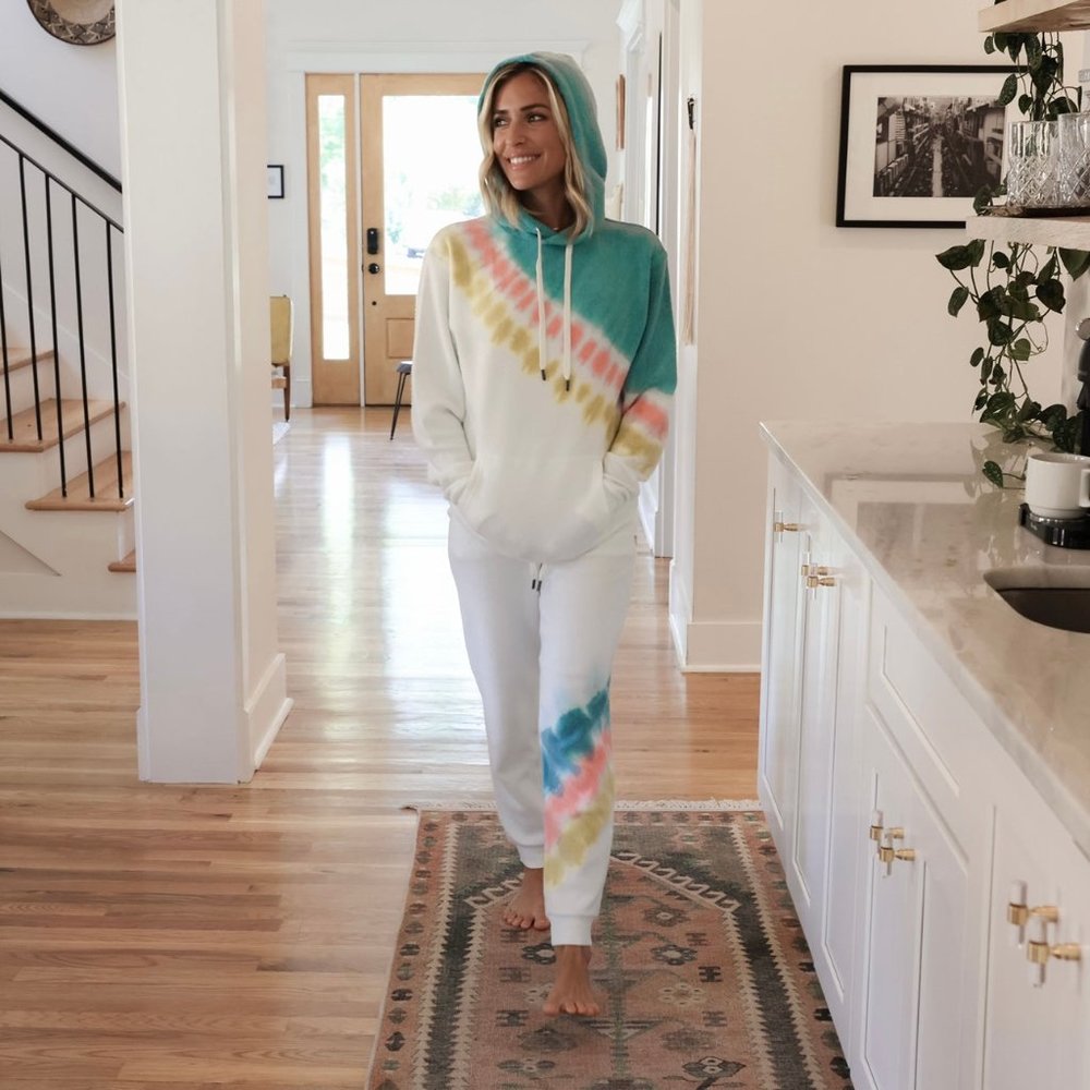 Feat x Kristin Cavallari Jogger Sweatpants - Retro Stripe - XL - Picture 5 of 9